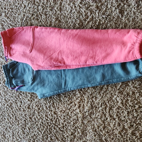 Mondetta Pink and Green Sweatpants Joggers Soft Fleece Size Girls 10/12 - Picture 9 of 9